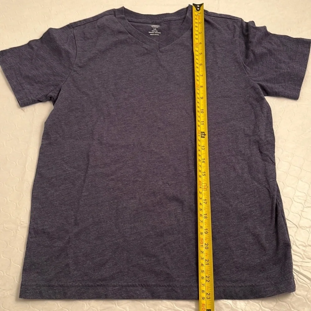 Old Navy super soft navy heather v-neck short sleeve t-shirt L = 10-12